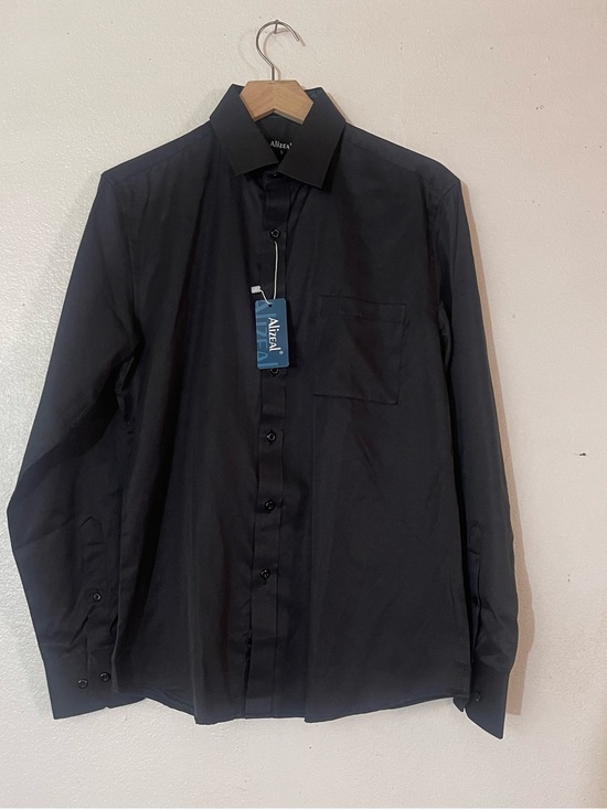 ALIZEAL Other - ALIZEAL Black Men's Long-Sleeve Casual Button-Down Shirt